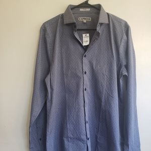 Express fitted button down dress shirt size M